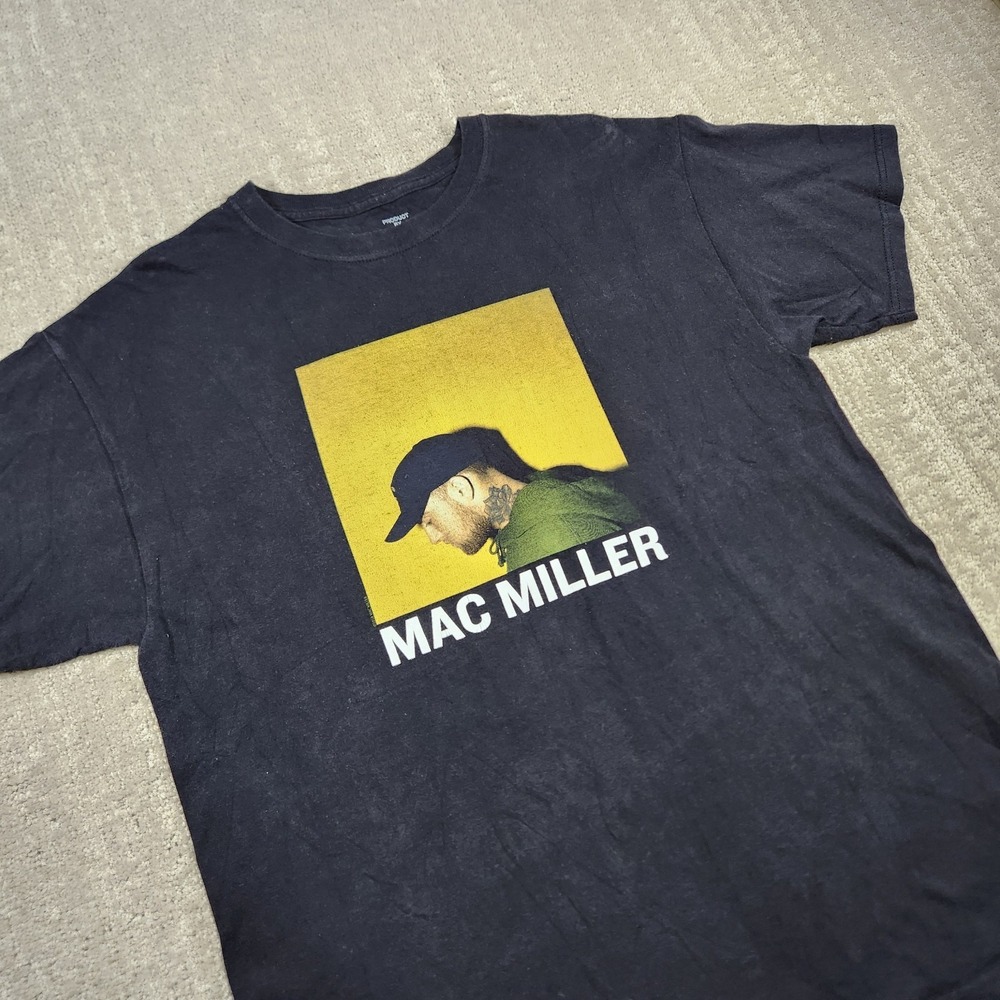 Mac Miller Shirt Adult Large Rap Tee Style Black 2018 Pittsburgh Music Graphic